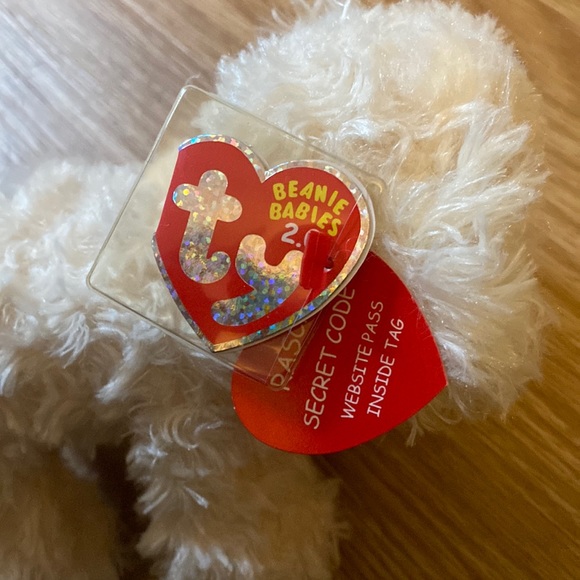 Ty Beanie Babies Rascal 2.0 Bichon Frise Dog Puppy Rare Vintage Collectible Gift - Picture 3 of 5
